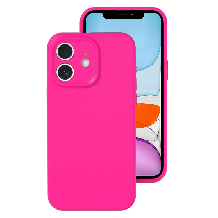 جراب هاتف بتغطية كاملة بلون هلامي من السيليكون السائل بفتحة دقيقة، مناسب لهاتف iPhone 11