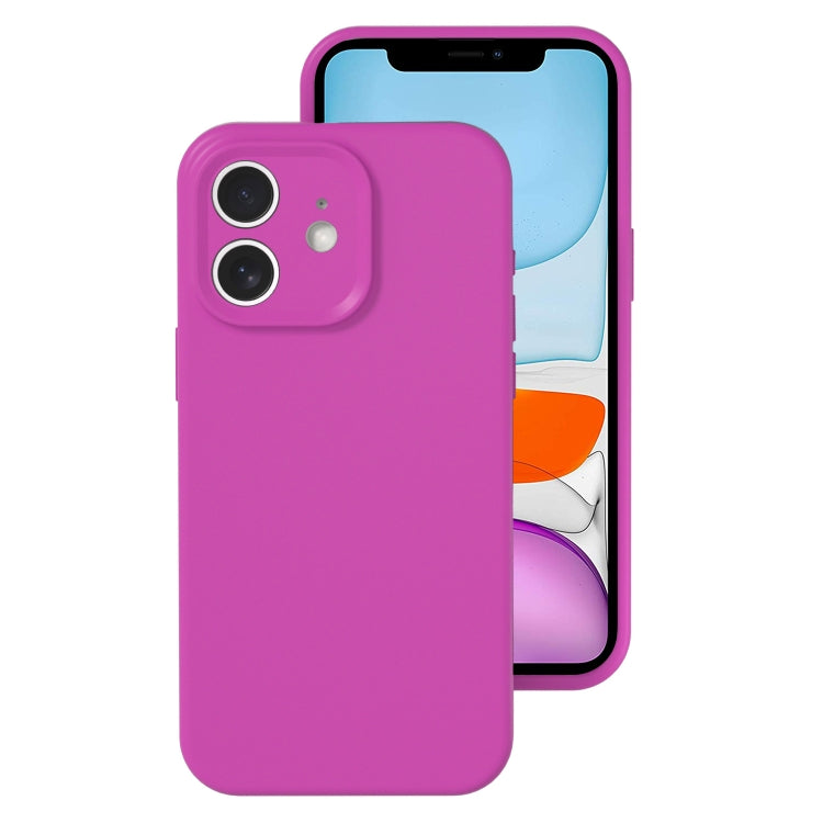 جراب هاتف بتغطية كاملة بلون هلامي من السيليكون السائل بفتحة دقيقة، مناسب لهاتف iPhone 11