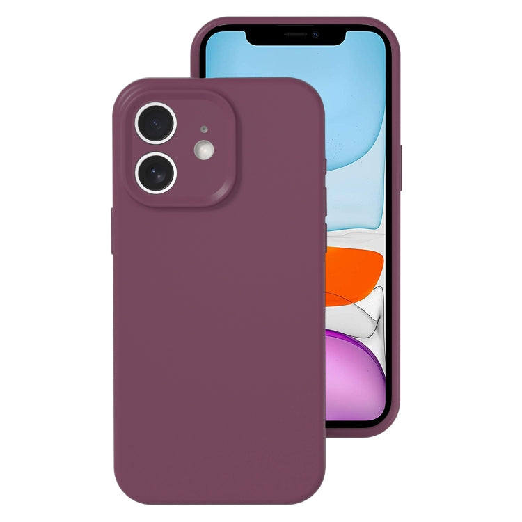 جراب هاتف بتغطية كاملة بلون هلامي من السيليكون السائل بفتحة دقيقة، مناسب لهاتف iPhone 11