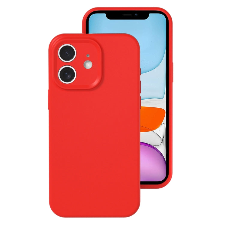 جراب هاتف بتغطية كاملة بلون هلامي من السيليكون السائل بفتحة دقيقة، مناسب لهاتف iPhone 11