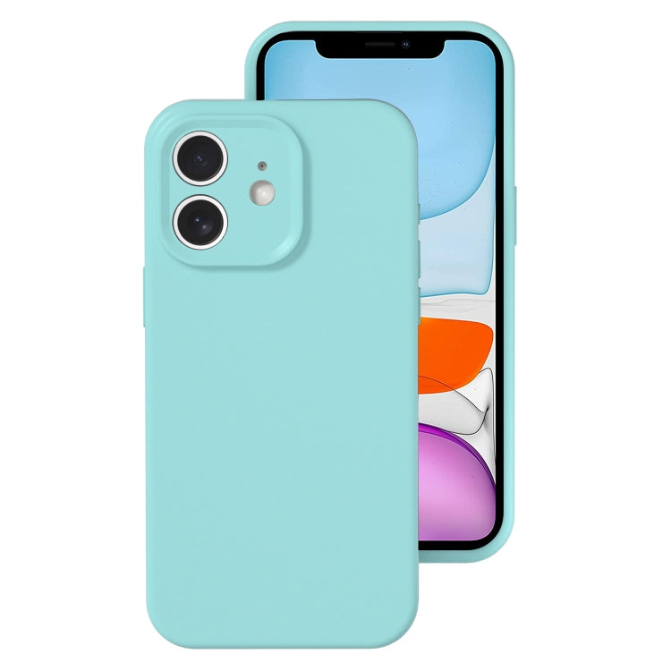 جراب هاتف بتغطية كاملة بلون هلامي من السيليكون السائل بفتحة دقيقة، مناسب لهاتف iPhone 11
