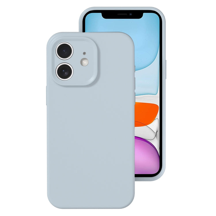 جراب هاتف بتغطية كاملة بلون هلامي من السيليكون السائل بفتحة دقيقة، مناسب لهاتف iPhone 11