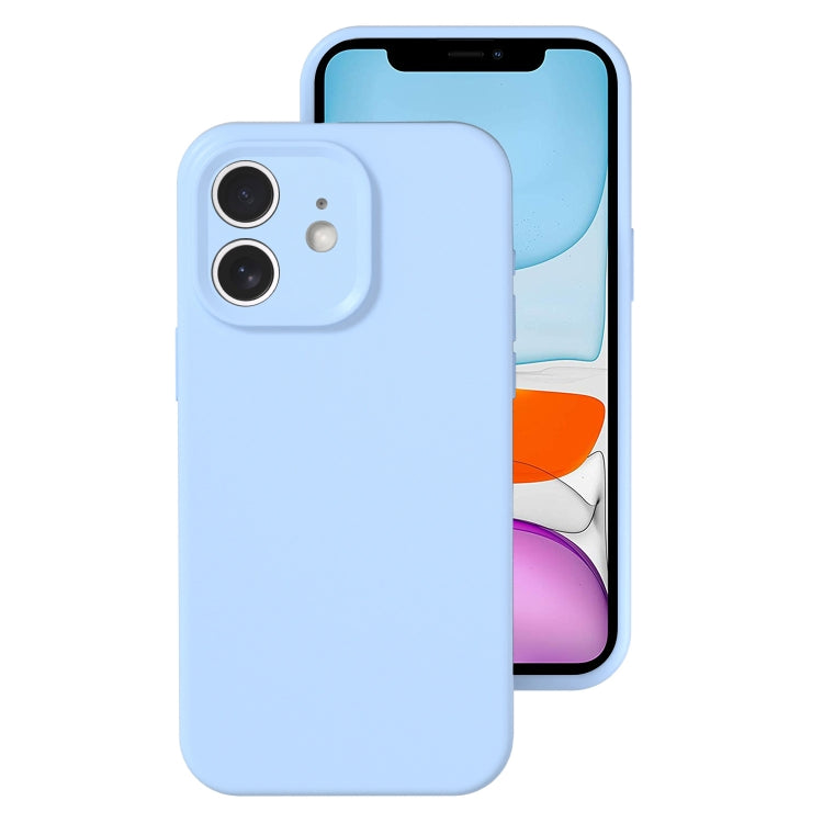 جراب هاتف بتغطية كاملة بلون هلامي من السيليكون السائل بفتحة دقيقة، مناسب لهاتف iPhone 11