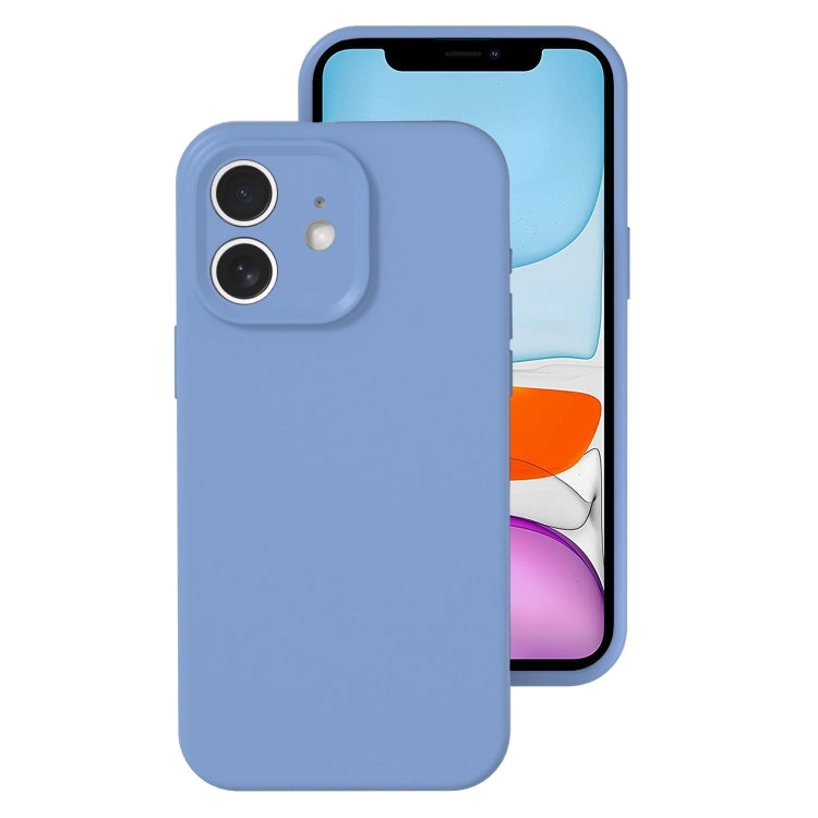 جراب هاتف بتغطية كاملة بلون هلامي من السيليكون السائل بفتحة دقيقة، مناسب لهاتف iPhone 11
