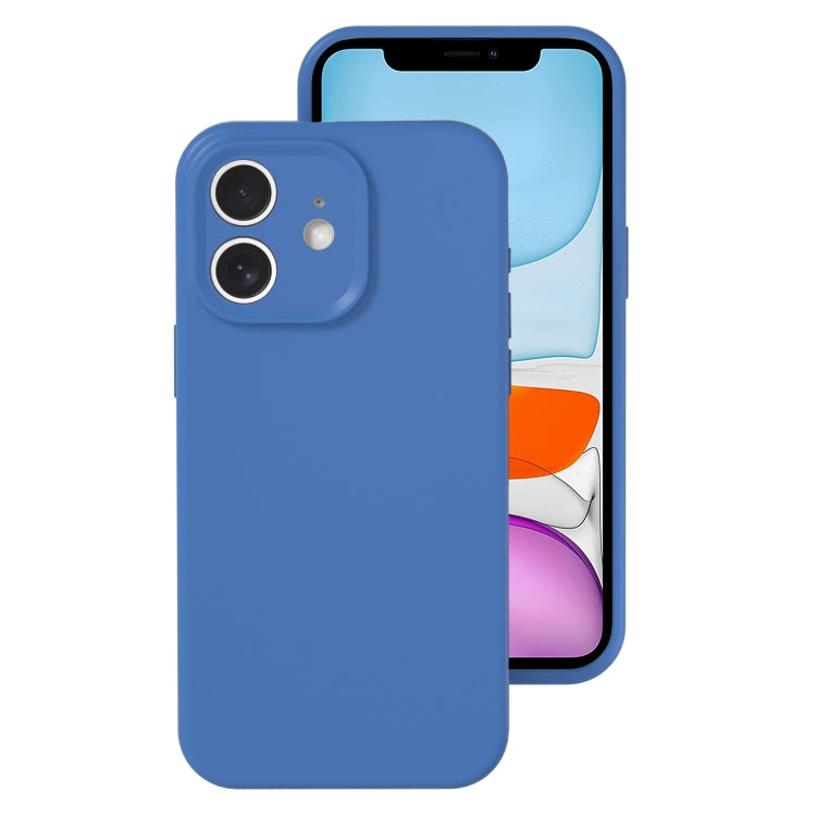 جراب هاتف بتغطية كاملة بلون هلامي من السيليكون السائل بفتحة دقيقة، مناسب لهاتف iPhone 11