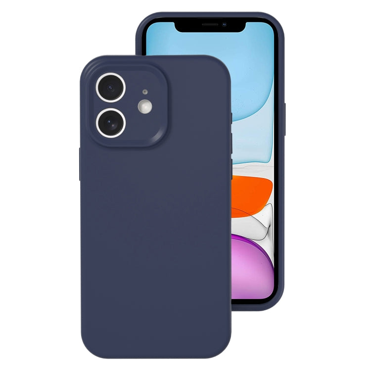 جراب هاتف بتغطية كاملة بلون هلامي من السيليكون السائل بفتحة دقيقة، مناسب لهاتف iPhone 11
