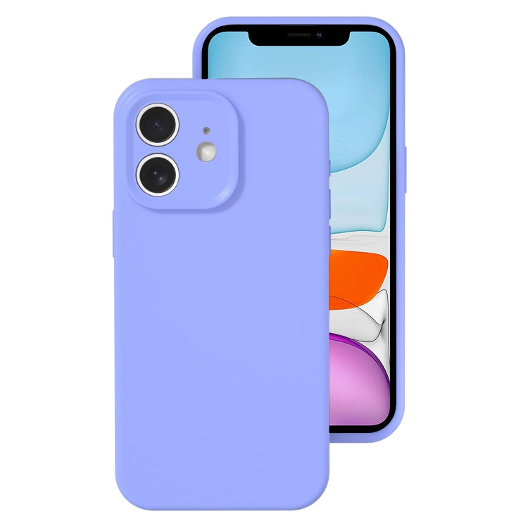 جراب هاتف بتغطية كاملة بلون هلامي من السيليكون السائل بفتحة دقيقة، مناسب لهاتف iPhone 11