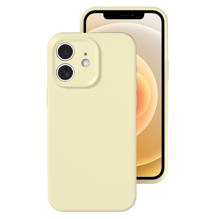 جراب هاتف بتغطية كاملة بلون هلامي من السيليكون السائل بفتحة دقيقة، مناسب لهاتف iPhone 12