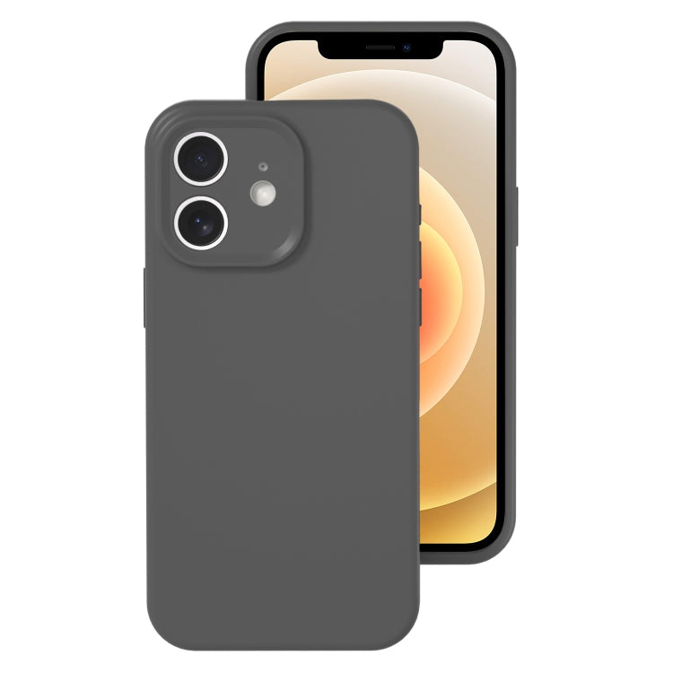جراب هاتف بتغطية كاملة بلون هلامي من السيليكون السائل بفتحة دقيقة، مناسب لهاتف iPhone 12