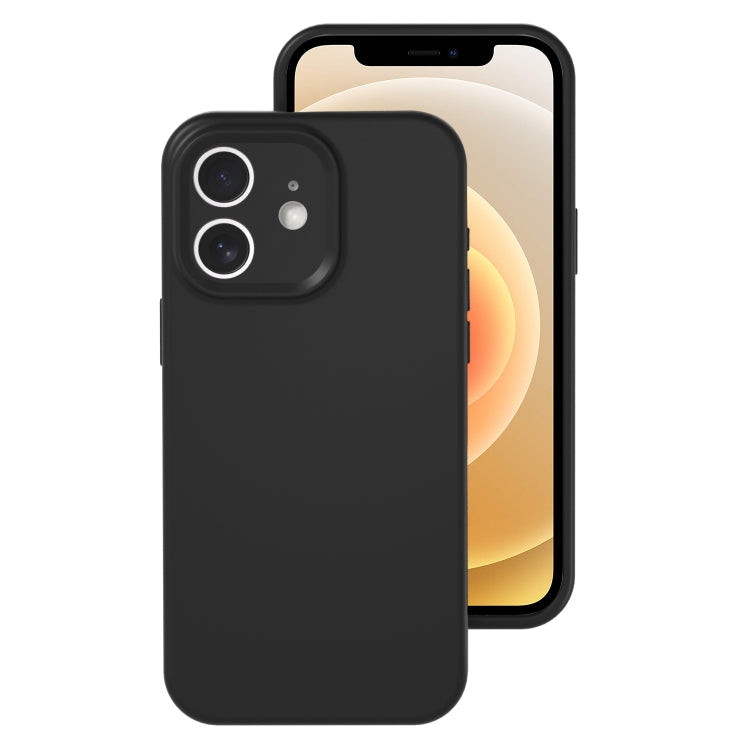 جراب هاتف بتغطية كاملة بلون هلامي من السيليكون السائل بفتحة دقيقة، مناسب لهاتف iPhone 12