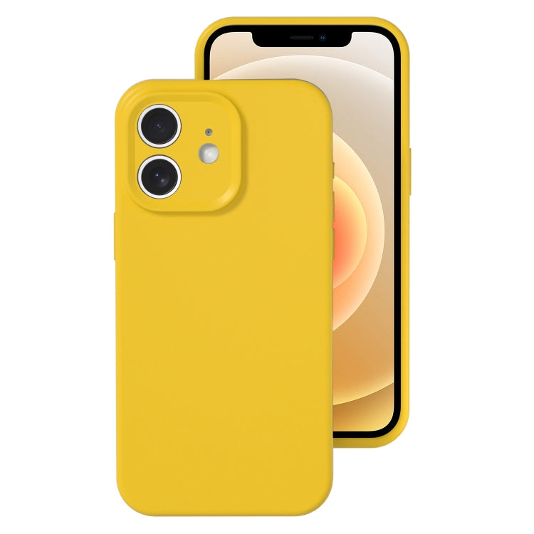 جراب هاتف بتغطية كاملة بلون هلامي من السيليكون السائل بفتحة دقيقة، مناسب لهاتف iPhone 12