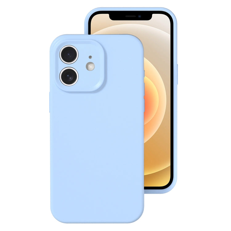 جراب هاتف بتغطية كاملة بلون هلامي من السيليكون السائل بفتحة دقيقة، مناسب لهاتف iPhone 12
