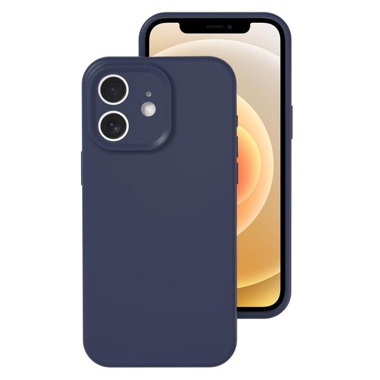جراب هاتف بتغطية كاملة بلون هلامي من السيليكون السائل بفتحة دقيقة، مناسب لهاتف iPhone 12