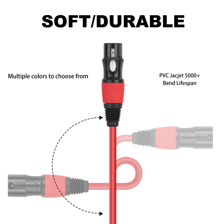 JC1015 XLR 3pin Male to Female Audio Cable