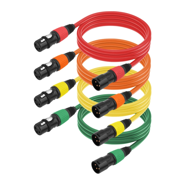 4 Color / Set JC1015 XLR 3pin Male to Female Audio Cable