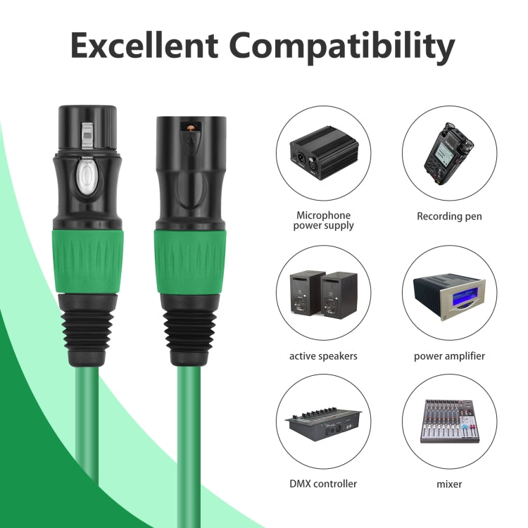 6 Color / Set JC1015 XLR 3pin Male to Female Audio Cable