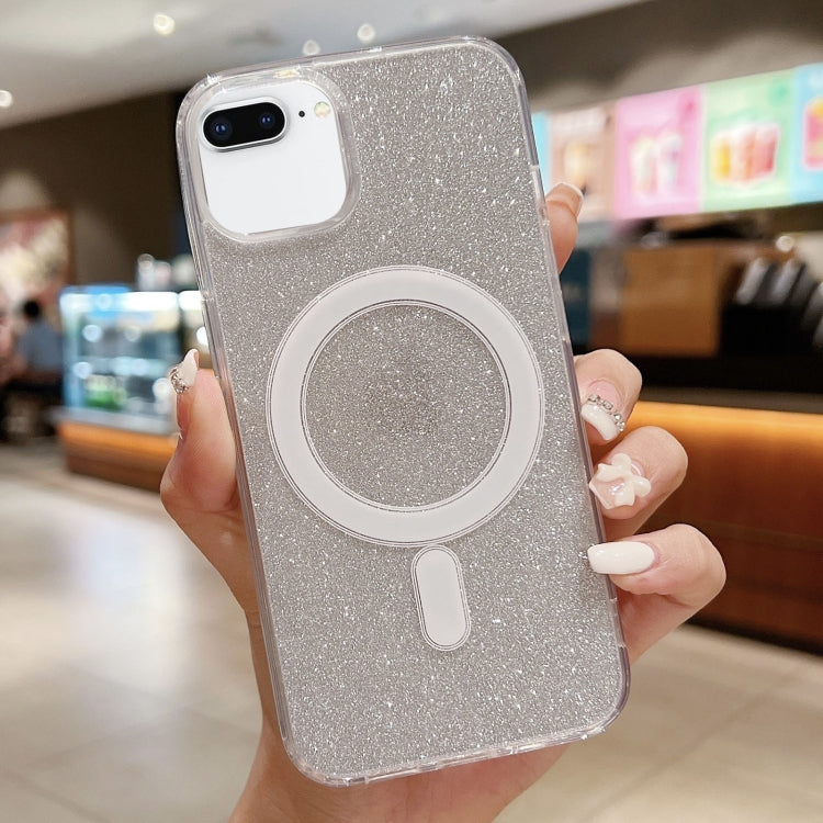 Acrylic Transparent Glitter MagSafe Phone Case, For iPhone XS Max, For iPhone 8 Plus / 7 Plus