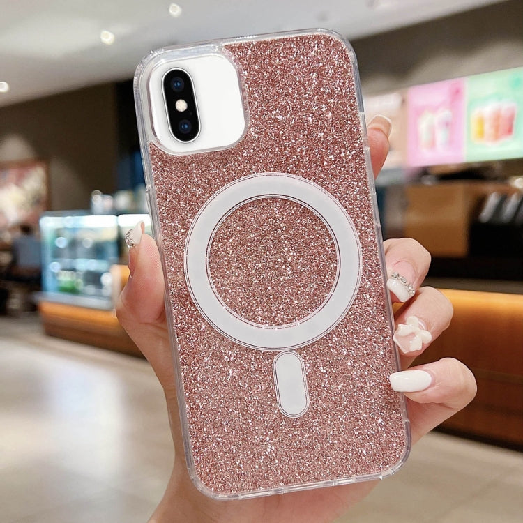 Acrylic Transparent Glitter MagSafe Phone Case, For iPhone XS Max, For iPhone 8 Plus / 7 Plus