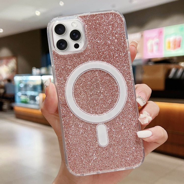 Acrylic Transparent Glitter MagSafe Phone Case, For iPhone 16e, For iPhone 16 Pro Max, For iPhone 16 Pro, For iPhone 16 Plus, For iPhone 16, For iPhone 15 Pro Max