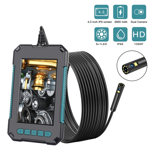 P40 8mm 1080P IP68 Waterproof 4.3 inch Highlight Screen Dual Camera Digital Endoscope