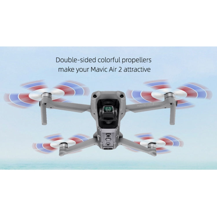 زوجان من مراوح Sunnylife 7238F-3C لطائرة DJI Mavic Air 2 ثنائية الجوانب، ثنائية اللون، منخفضة الضوضاء، سريعة الفك
