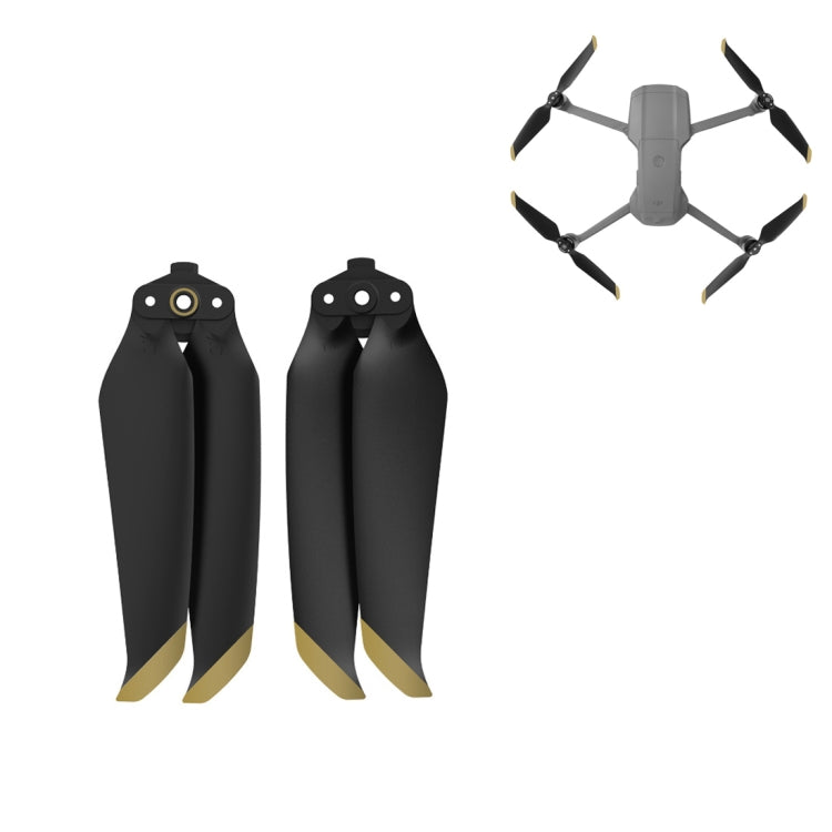 Sunnylife 7238F-1 مراوح سريعة الفك منخفضة الضوضاء لطائرة DJI Mavic Air 2، لون ذهبي، لون فضي، زوجان