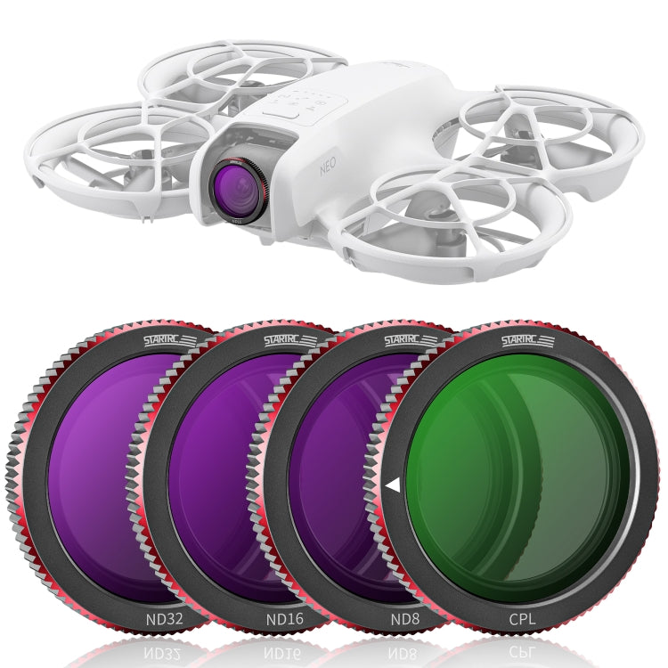 For DJI Neo STARTRC Drone Lens Filter, 3 in 1 ND8/16/32, CPL ND8/16/32