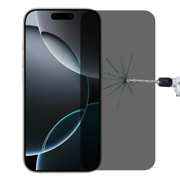 غشاء زجاجي مقوى عالي الشفافية بغطاء كامل مضاد للتجسس، مناسب لهاتف iPhone 16 Pro Max، وiPhone 16 Pro، وiPhone 16 Plus، وiPhone 16