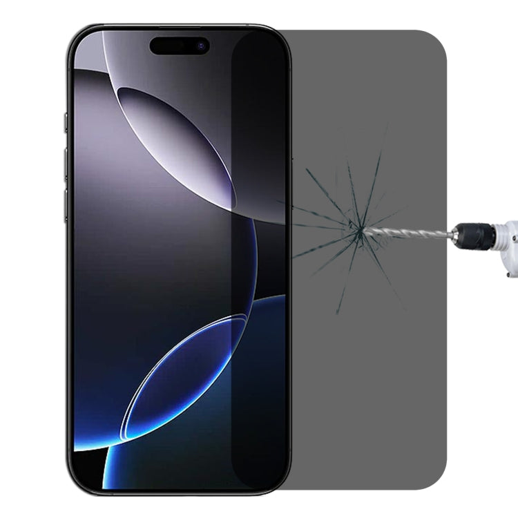 غشاء زجاجي مقوى عالي الشفافية بغطاء كامل مضاد للتجسس، مناسب لهاتف iPhone 16 Pro Max، وiPhone 16 Pro، وiPhone 16 Plus، وiPhone 16