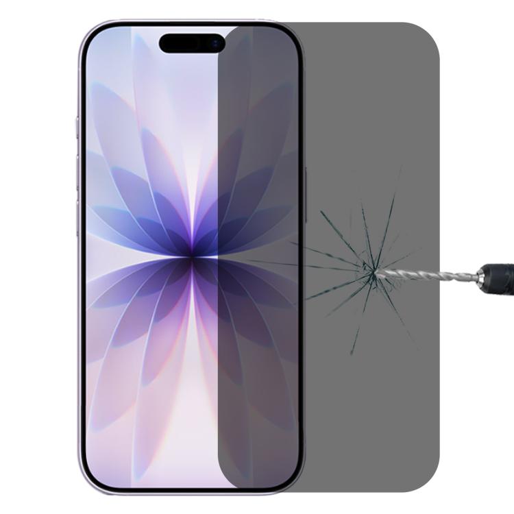 غشاء زجاجي مقوى عالي الشفافية بغطاء كامل مضاد للتجسس، مناسب لهاتف iPhone 16 Pro Max، وiPhone 16 Pro، وiPhone 16 Plus، وiPhone 16
