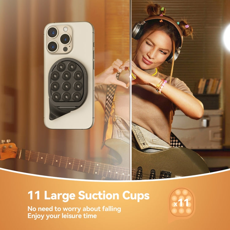 JOYROOM JR-ZS418 Silicone Suction Cup Magnetic Phone Holder, JR-ZS418 (Black)