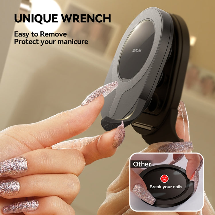 JOYROOM JR-ZS418 Silicone Suction Cup Magnetic Phone Holder, JR-ZS418 (Black)