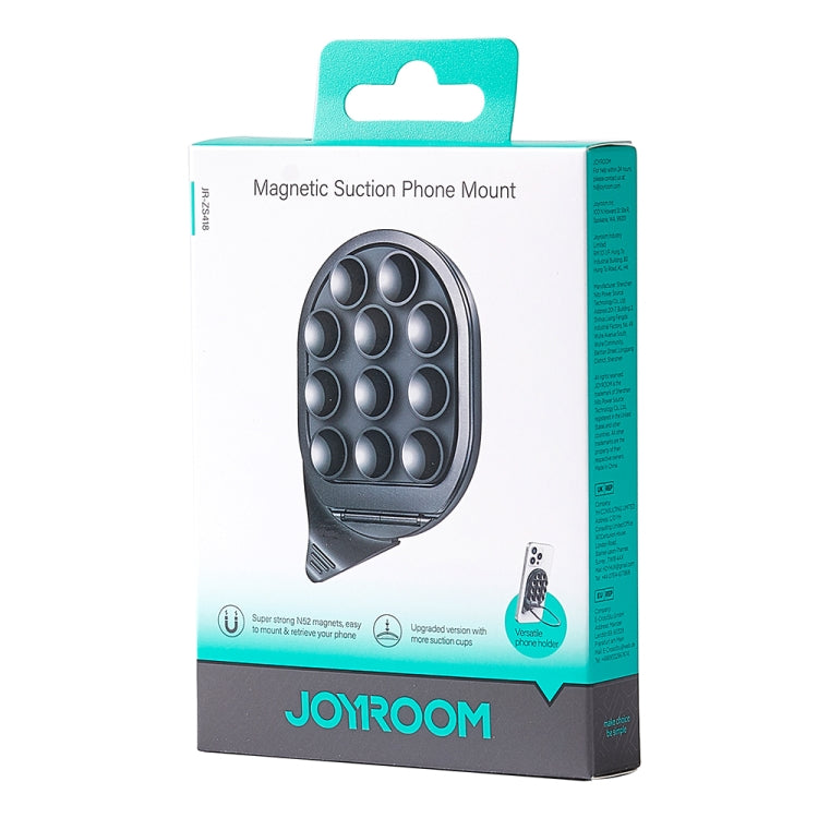 JOYROOM JR-ZS418 Silicone Suction Cup Magnetic Phone Holder, JR-ZS418 (Black)