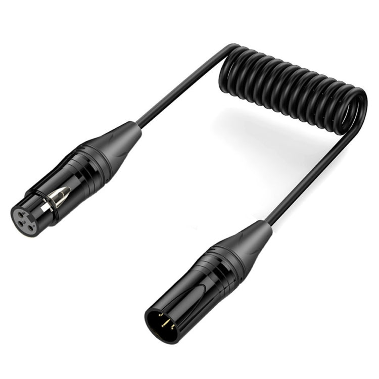 Audio Microphone Balanced Shielded Coiled Pure Copper Cable, Length: 0.5m