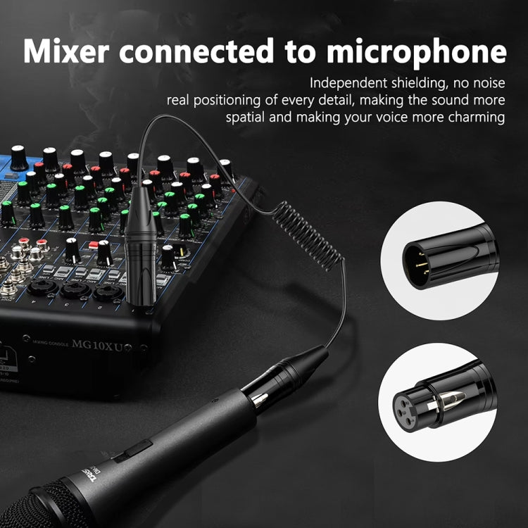 Audio Microphone Balanced Shielded Coiled Pure Copper Cable, Length: 0.5m