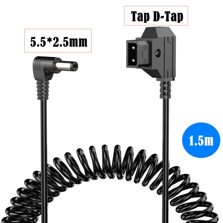 كابل شاشة D-Tap B-Type ذكر إلى محول تيار مستمر بطول 1.5 متر، محول D-Tap B-Type ذكر إلى محول تيار مستمر