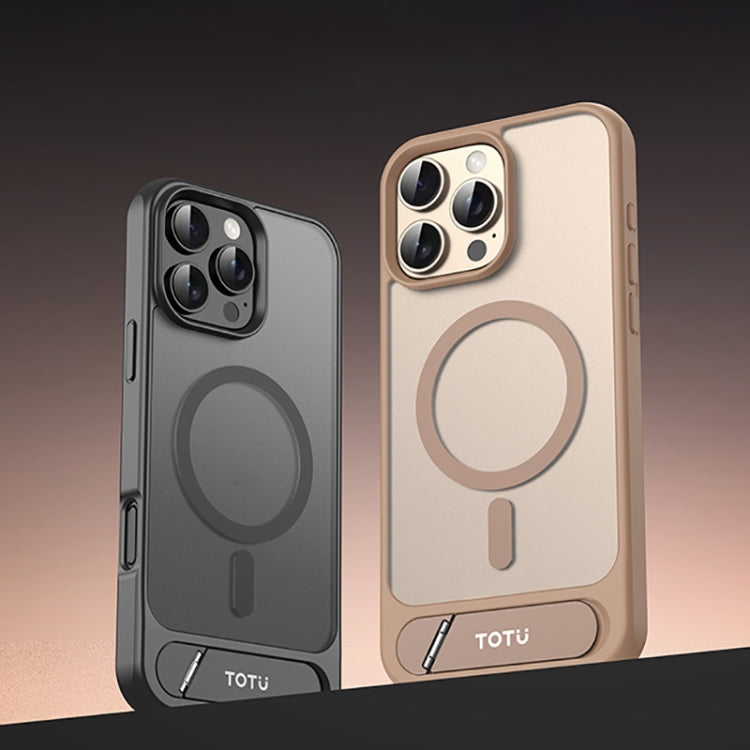 جراب هاتف TOTU PC-25 بملمس جلدي مع حامل مغناطيسي، لهاتف iPhone 16 Pro Max، لهاتف iPhone 16 Pro