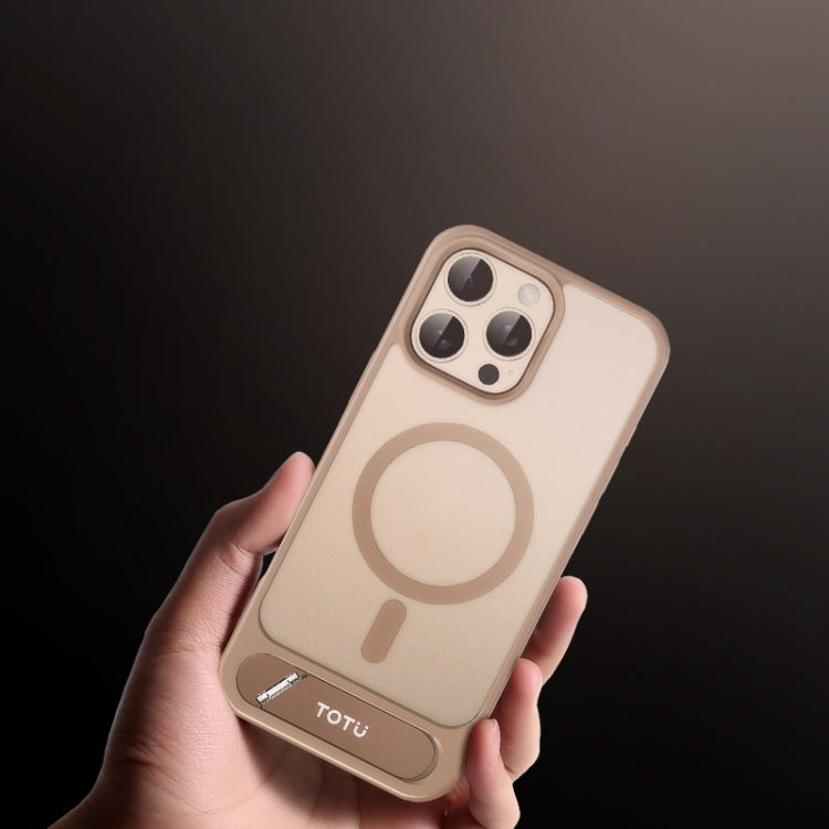 جراب هاتف TOTU PC-25 بملمس جلدي مع حامل مغناطيسي، لهاتف iPhone 16 Pro Max، لهاتف iPhone 16 Pro