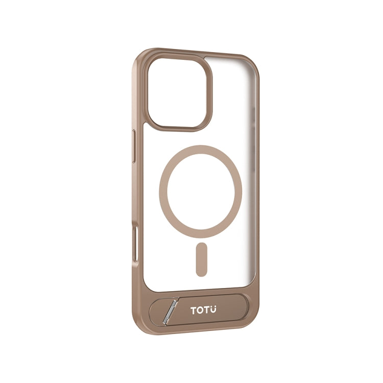 جراب هاتف TOTU PC-25 بملمس جلدي مع حامل مغناطيسي، لهاتف iPhone 16 Pro Max، لهاتف iPhone 16 Pro