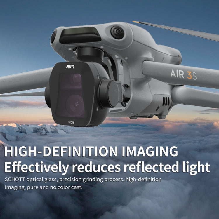 فلتر عدسة الطائرة بدون طيار من سلسلة DJI Air 3S JSR CB، UV، CPL، ND8، ND16، ND32، ND64، ND8PL، ND16PL، ND32PL، ND64PL، ليلي، نجمي، رسم خطوط أزرق، CPL قابل للتعديل، 3 في 1 ND8/32/64، 4 في 1 CPL ND8/32/64، 4 في 1 ND8-64PL، 6 في 1 ND8-64 CPL STAR ...