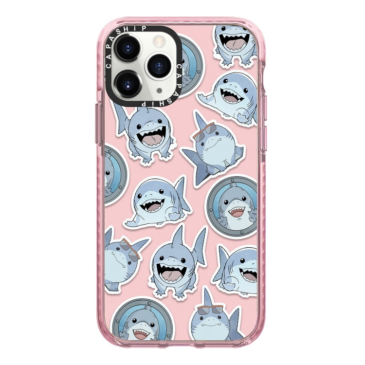 جراب هاتف بتغطية كاملة بنمط توضيحي بسيط، لهاتف iPhone 11 Pro
