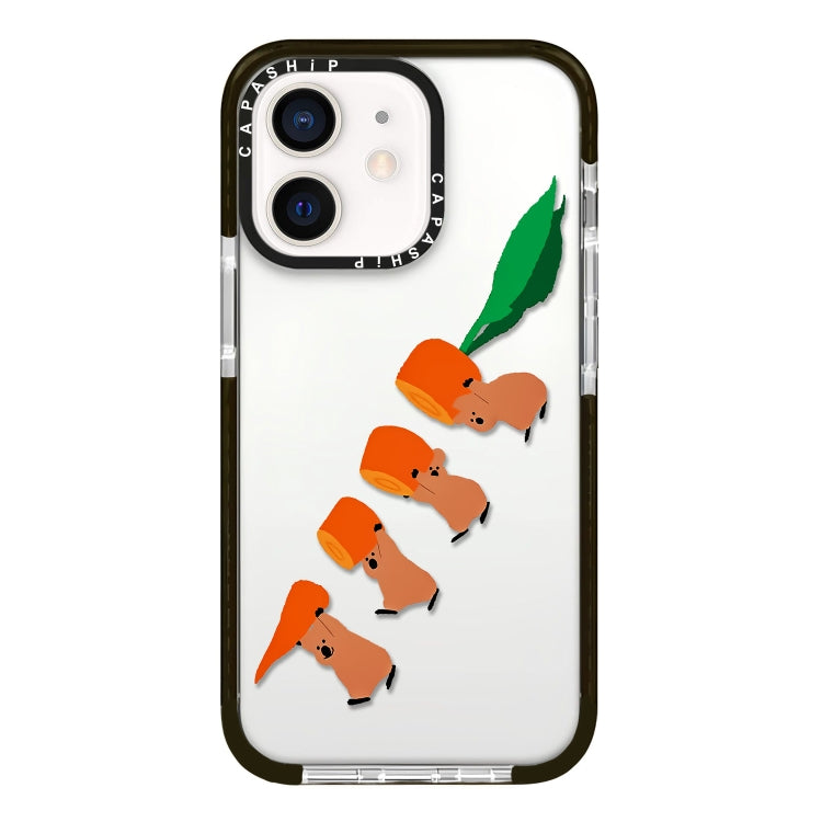 جراب هاتف بتغطية كاملة بنمط توضيحي بسيط، لهاتف iPhone 12 mini