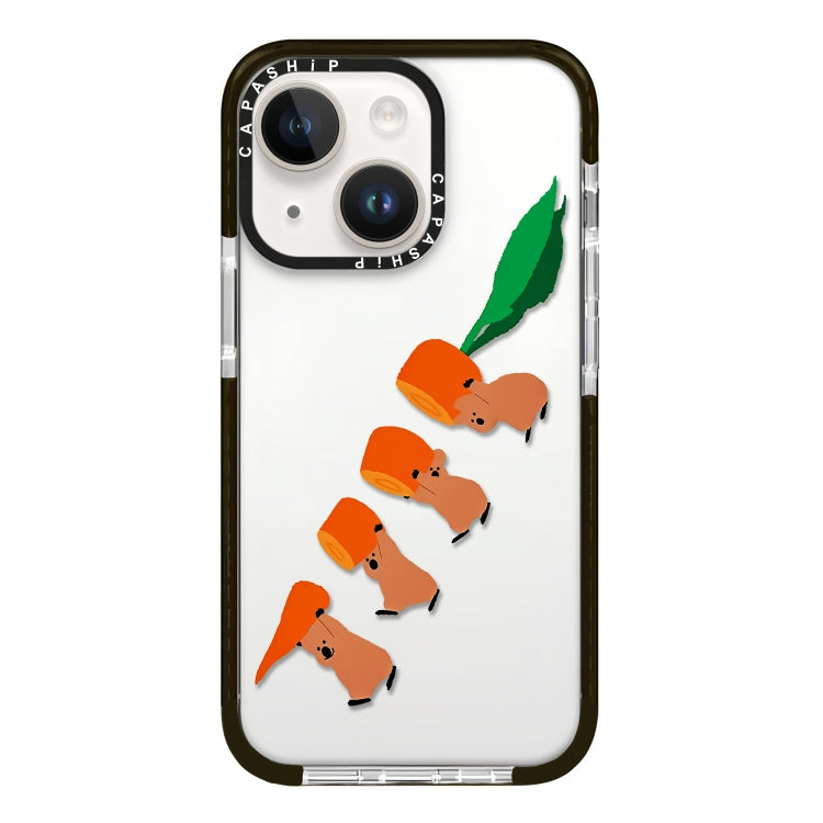 جراب هاتف بتغطية كاملة بنمط توضيحي بسيط، لهاتف iPhone 13 mini