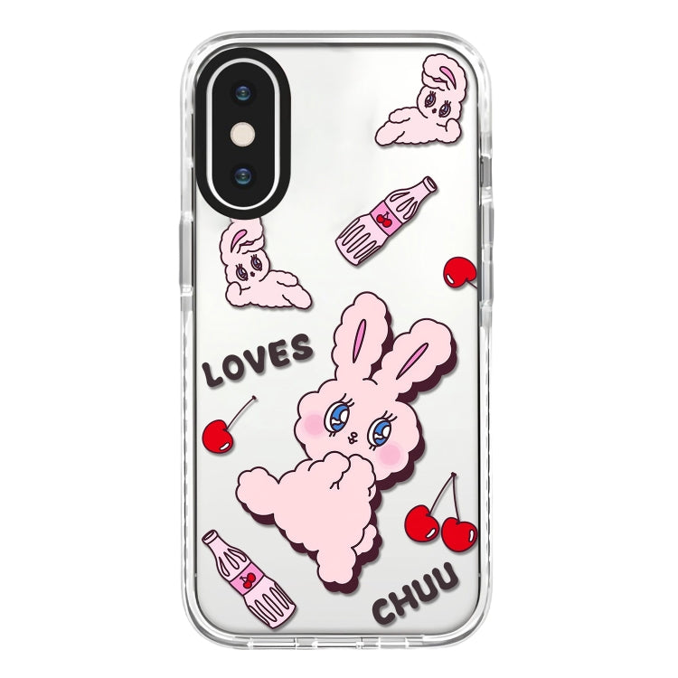 جراب هاتف بتغطية كاملة بنمط توضيحي بسيط، لهاتف iPhone X / XS