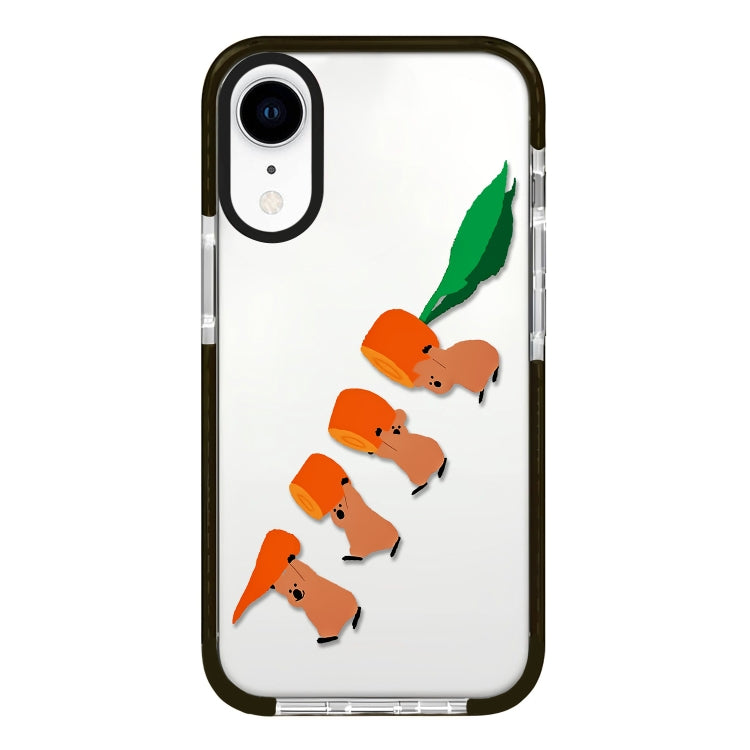 جراب هاتف بتغطية كاملة بنمط توضيحي بسيط، لهاتف iPhone XR