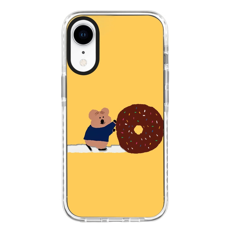 جراب هاتف بتغطية كاملة بنمط توضيحي بسيط، لهاتف iPhone XR