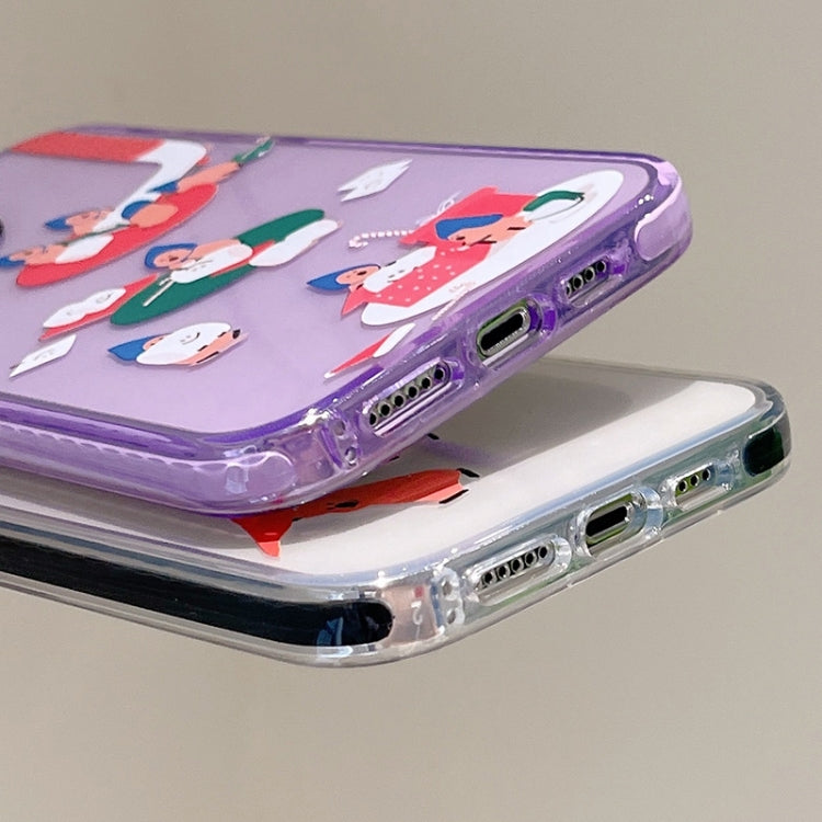 جراب هاتف بتغطية كاملة بنمط توضيحي بسيط، لهاتف iPhone 13 mini