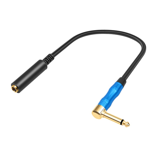 6.35mm 1/4 TRS Male Mono Elbow to Female Electric Guitar Audio Cable