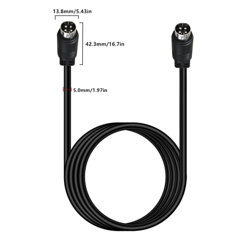 MD DIN 4 Pin Male to Male AC/DC Power Audio Adapter Cable