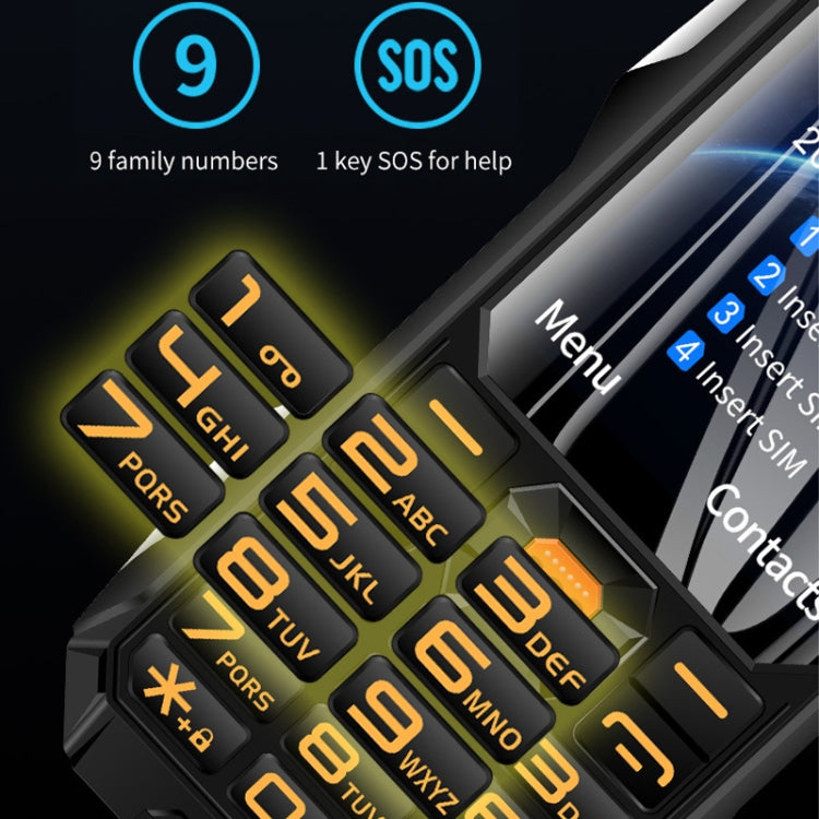 هاتف Q9-1 4G Elder المتين بلوحة مفاتيح، 3.5 بوصة، 4500 مللي أمبير/ساعة، 21 مفتاحًا، SOS، FM، شبكة 4G، ثنائي الشريحة
